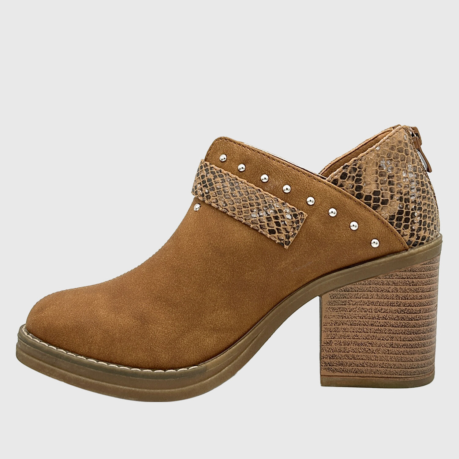 Botin Para Mujer Con Taco Y Hebilla Campera Camel Danicolle image number 1.0